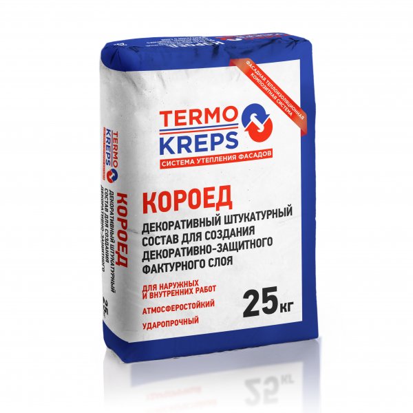 Крепс Штукатурка декоративная Короед 1,5мм 25кг (56шт)