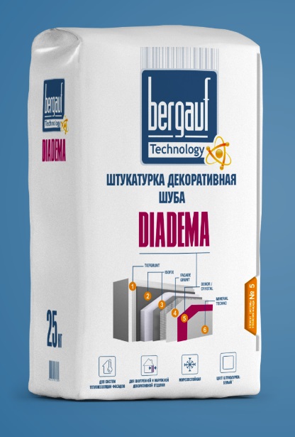 Штукатурка декоративная шуба Bergauf Diadema 25кг.